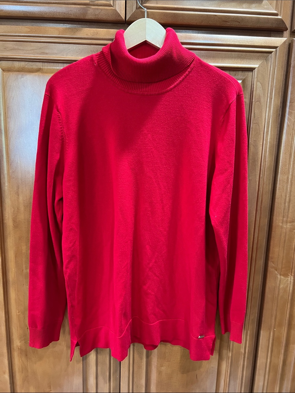 Calvin Klein Men's Bright Red Turtleneck Sweater
